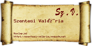 Szentesi Valéria névjegykártya