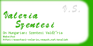 valeria szentesi business card